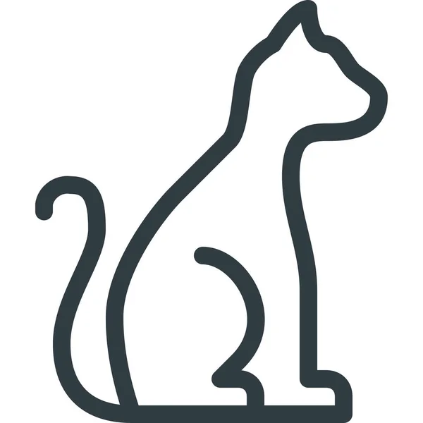 Animal Cat Company Icon Outline Style — Stock Vector