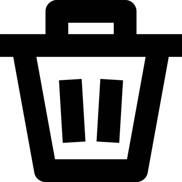 Mülleimer Recycling Symbol Umrissen — Stockvektor