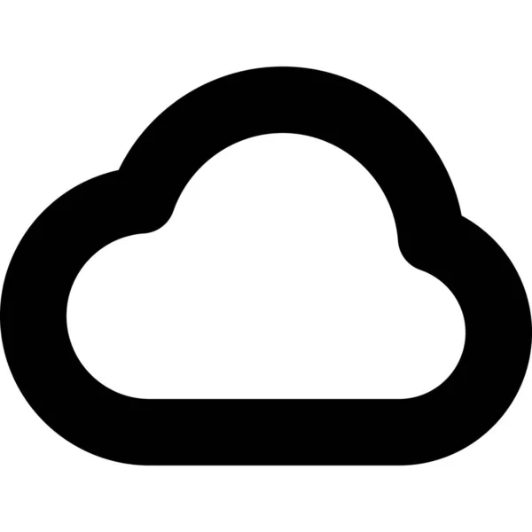 Back Cloud Data Icoon Grote Lijnen — Stockvector