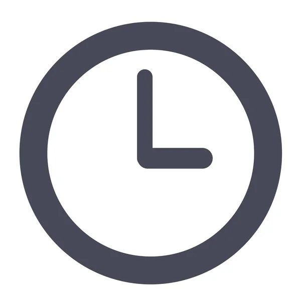 Reloj Despertador Icono Tiempo Estilo Sólido — Archivo Imágenes Vectoriales