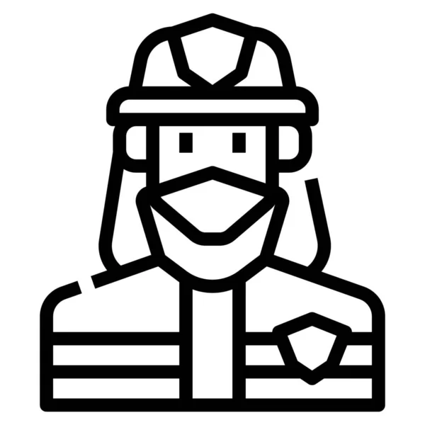 Avatar Fire Man Icon — Stock Vector