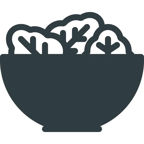 Ikona Kulinarny Grill Letuce Stylu Solid — Wektor stockowy