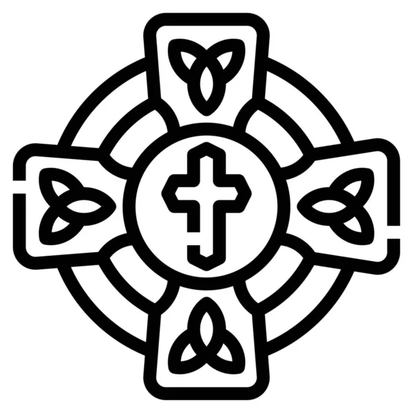 Criss Σταυρό Εικόνα Θρησκεία — Διανυσματικό Αρχείο