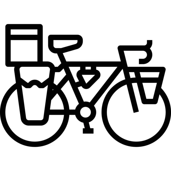 Vélo Courier Vélo Icône — Image vectorielle