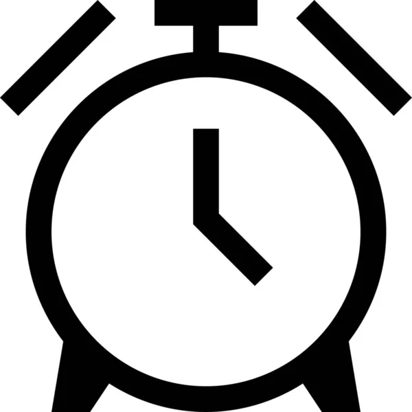 Weckerzeitsymbol Umrissstil — Stockvektor