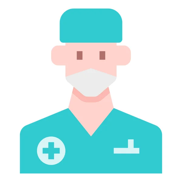 Avatar Doctor Hombre Icono — Archivo Imágenes Vectoriales