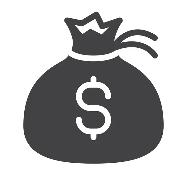 Zak Dollar Geld Pictogram — Stockvector