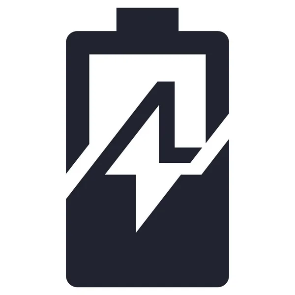 ソリッドスタイルのバッテリー電気アイコン — ストックベクタ