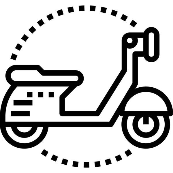 Moto Motorfiets Motorfiets Icoon Outline Stijl — Stockvector