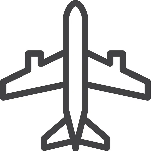 Αεροπορική Εταιρεία Αεροσκαφών Εικονίδιο Αεροπλάνο Στυλ Περίγραμμα — Διανυσματικό Αρχείο