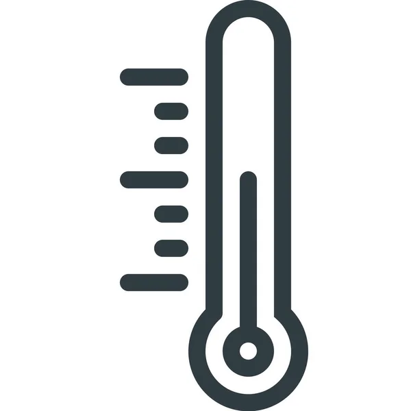 Піктограма Температури Вилки Стилі Контур — стоковий вектор
