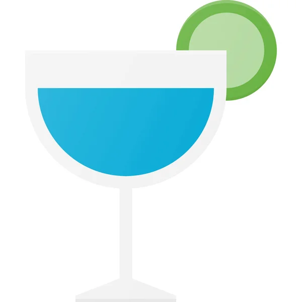 Cocktail Drink Drinks Icon Flat Style — Stock Vector