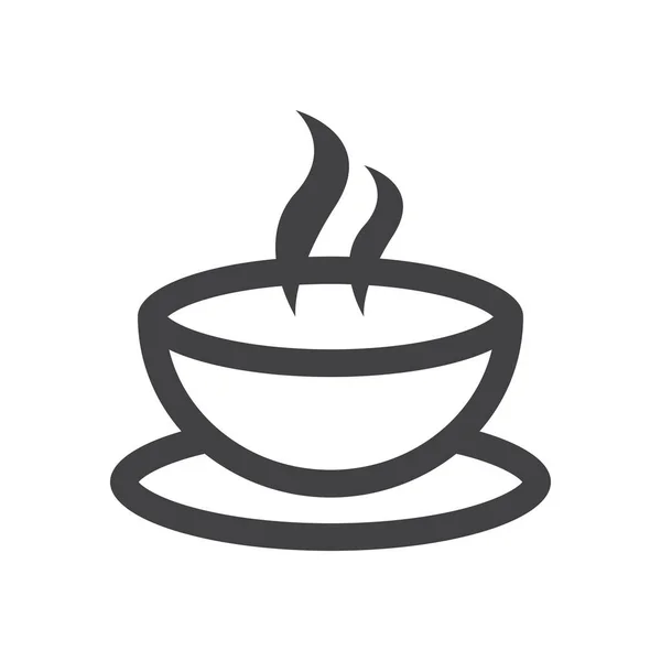 Καφέ Κύπελλο Περίγραμμα Εικονίδιο Στυλ Περίγραμμα — Διανυσματικό Αρχείο