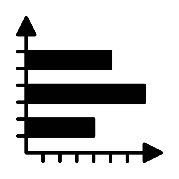 Icono Finanzas Gráficos Analíticos Estilo Sólido — Vector de stock