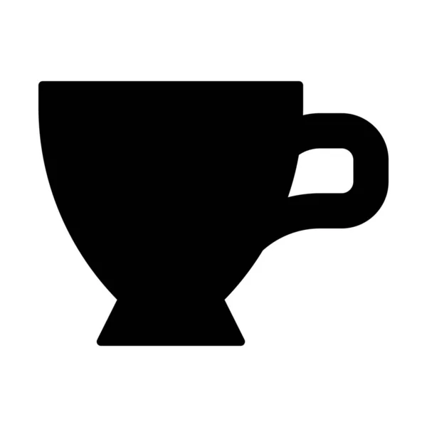 Taza Café Bebida Icono Estilo Sólido — Archivo Imágenes Vectoriales