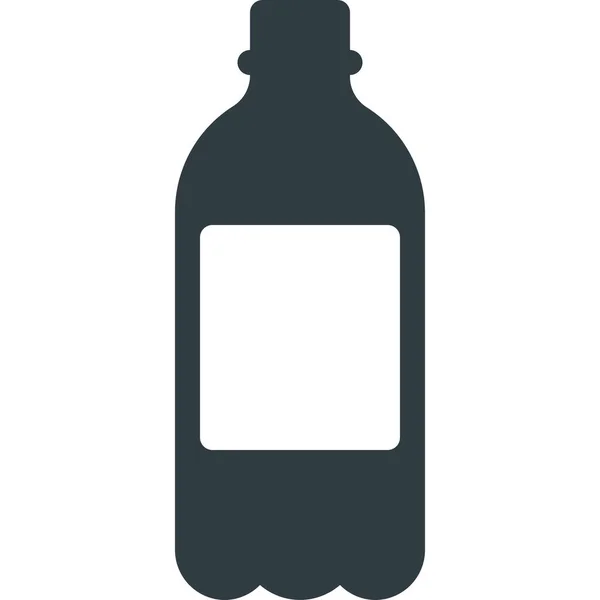 Flaschengetränk Ikone Soliden Stil — Stockvektor