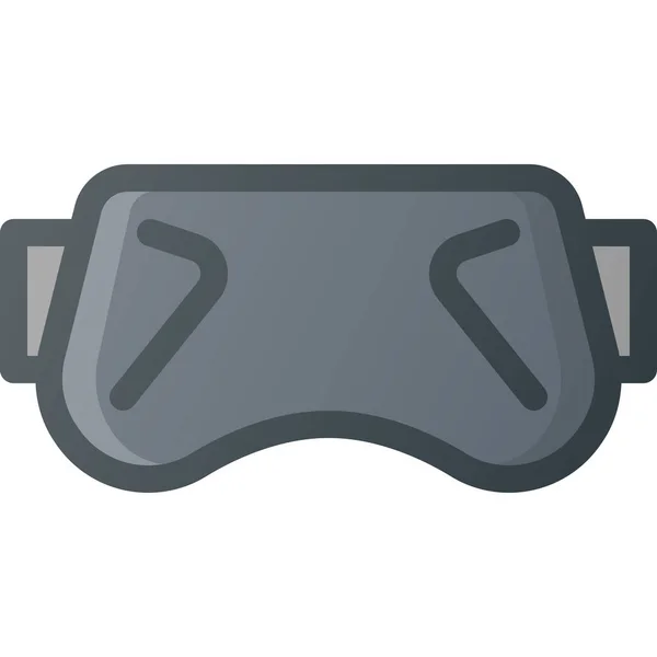 Oculus Reality Brillen Ikone Filled Outline Stil — Stockvektor