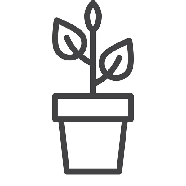 Flower Leaf Plant Icon — Vector de stock