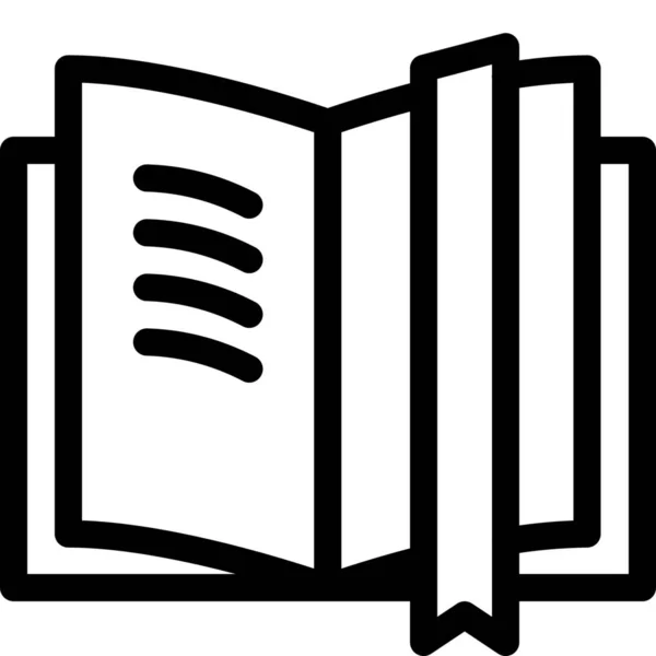 Könyv Könyvjelző Tanulás Ikon Vázlatos Stílusban — Stock Vector