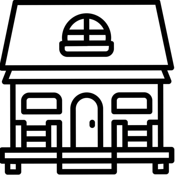 Building City Estate Icon Outline Style — Stock Vector