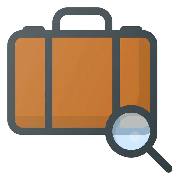 Airport Check Luggage Icon Filled Outline Style — Stock Vector