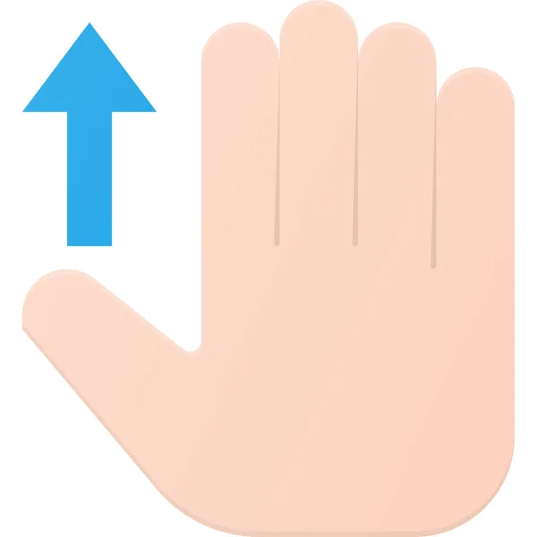 Gest Hand Rulla Ikon Platt Stil — Stock vektor
