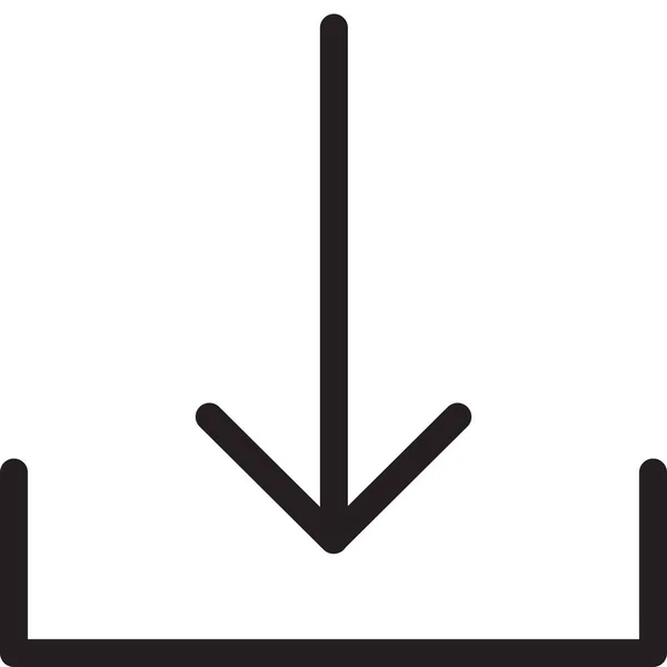 Pfeil Box Dokument Symbol Outline Stil — Stockvektor