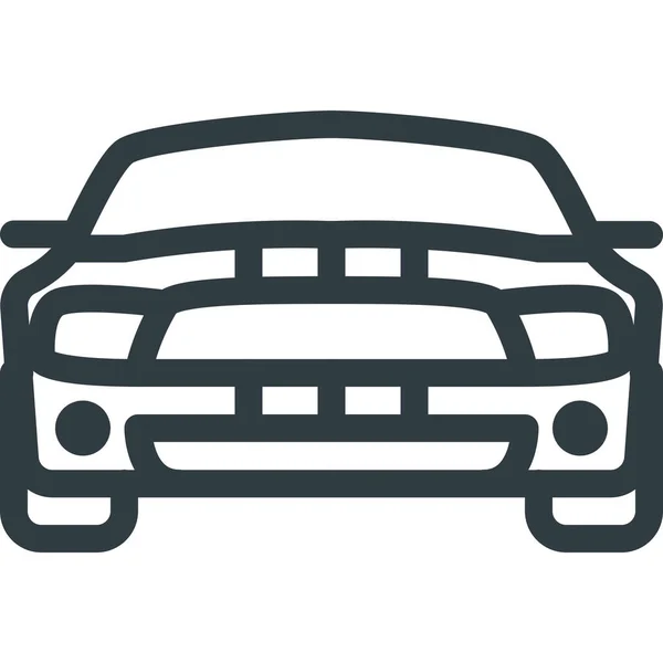 Auto Mustang Vervoer Pictogram Outline Stijl — Stockvector