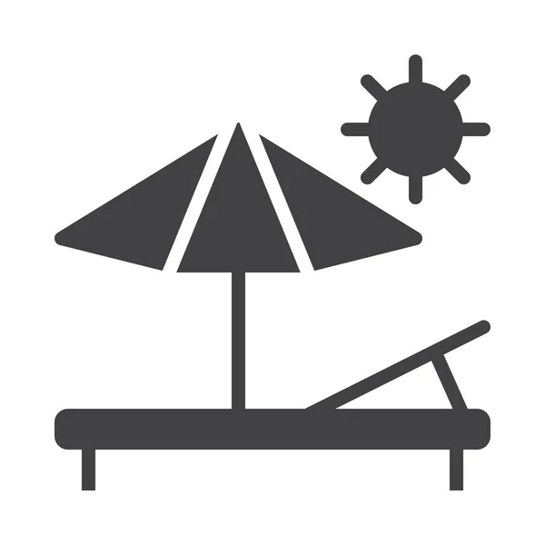 Beach Chair Deck Icon — Stock Vector