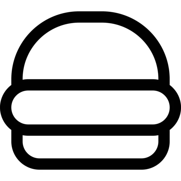 Icône Hamburger Restauration Rapide Dans Style Contour — Image vectorielle