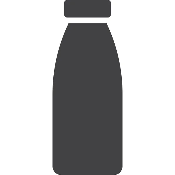 Butelka Mleka Solid Ikona Stylu Solid — Wektor stockowy