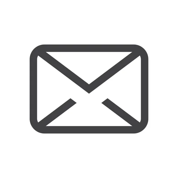 电子邮件封包消息图标的轮廓风格 — 图库矢量图片