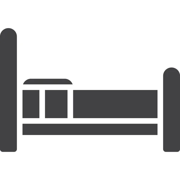 Household Bed Furniture Icon — Vetor de Stock