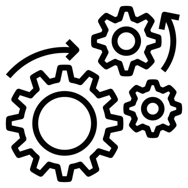 Automatiseringstechniek Icoon Onderwijs School Leren Categorie — Stockvector