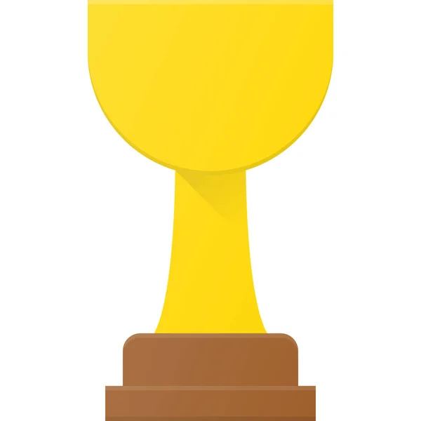 Award Cup First Icon Flat Style — Stock Vector