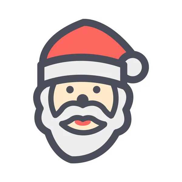 Celebrar Icono Color Navidad Estilo Contorno Lleno — Vector de stock