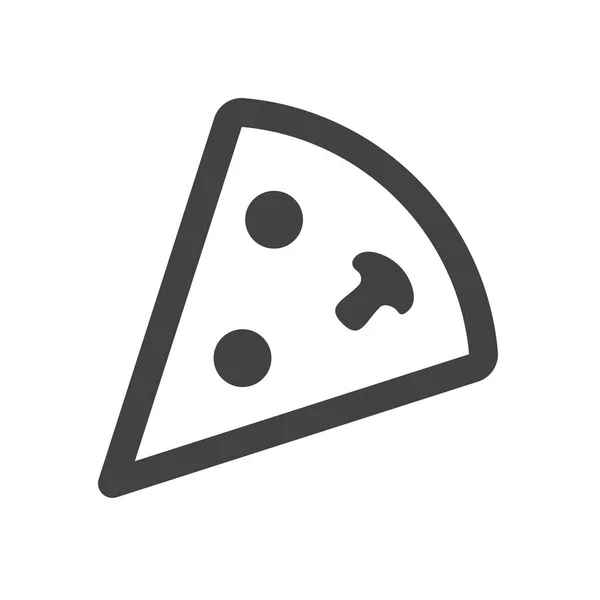Snabbmat Pizza Ikon Kontur Stil — Stock vektor