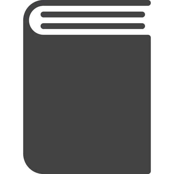 Book Library Manual Icon Solid Style — Stock Vector