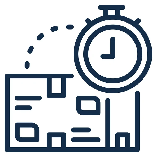 Box Delivery Management Symbol Outline Stil — Stockvektor