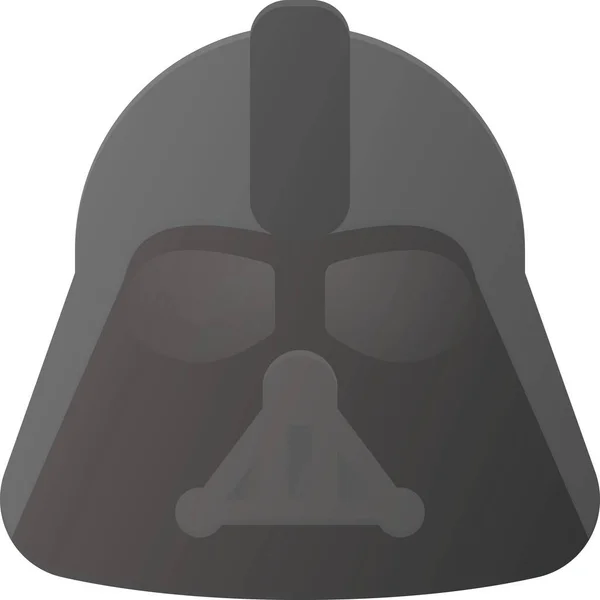 Avatar Darth Icône Tête Dans Style Plat — Image vectorielle