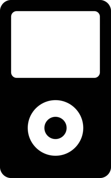 Icono Ipod Audio Manzana Estilo Sólido — Archivo Imágenes Vectoriales