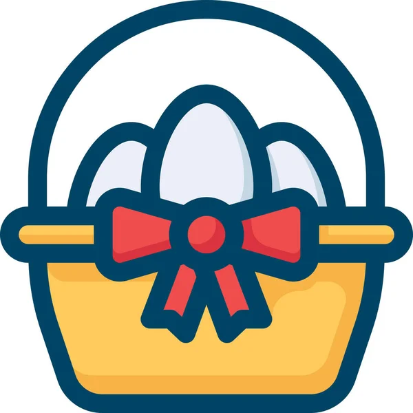 Иконка Пасхальными Яйцами — стоковый вектор