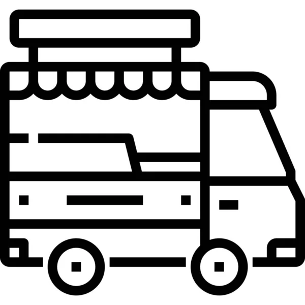 Fast Food Transport Icon Outline Style — Stock Vector