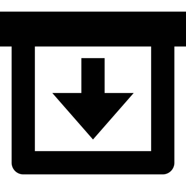 Archivbox Dokument Symbol Outline Stil — Stockvektor