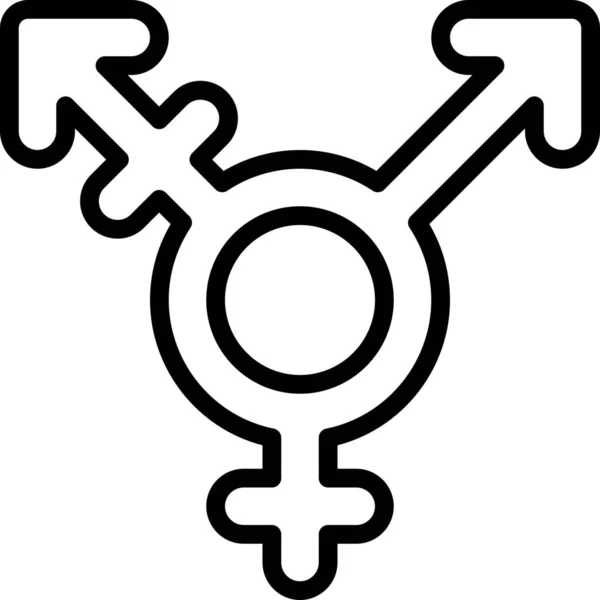 Transgender Lgbt Equality Icon — Stock Vector