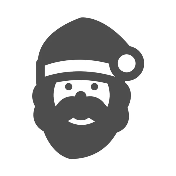 Navidad Fiesta Santa Icono Estilo Sólido — Vector de stock