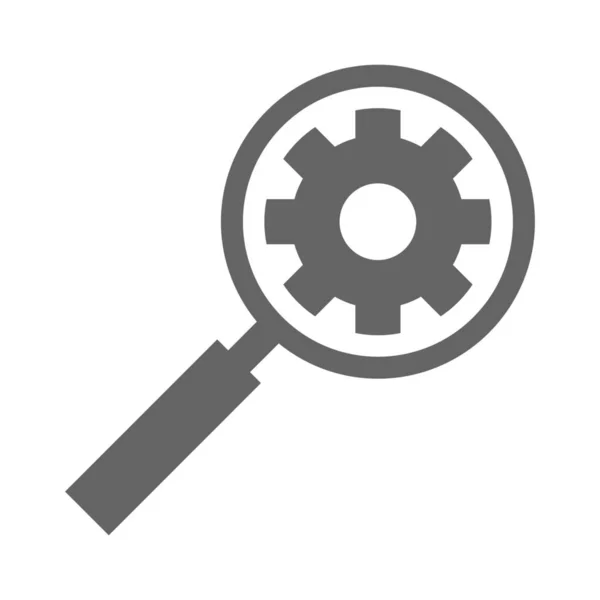 Ikona Vývojového Vyhledávače Jednolitém Stylu — Stockový vektor