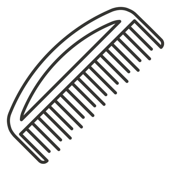 Keindahan Ikon Rambut Sisir Dalam Gaya Outline - Stok Vektor