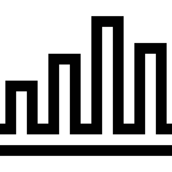 Ícone Gráfico Negócios Analytics Estilo Sólido — Vetor de Stock