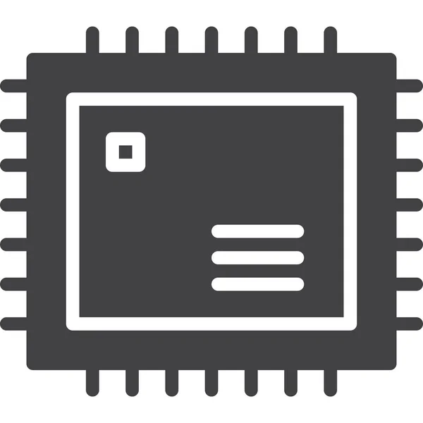 Icona Cpu Del Computer Chip — Vettoriale Stock